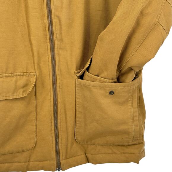 Eddie Bauer Men's Chore Coat SZ Large Tall Field Jacket Distressed Goose Down - Picture 5 of 16